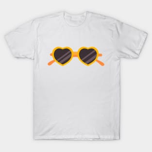 Yellow Girl Glasses with Love Heart T-Shirt